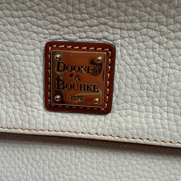 Dooney & Bourke White Pebbled Leather Foldover Clutch - Picture 3 of 10